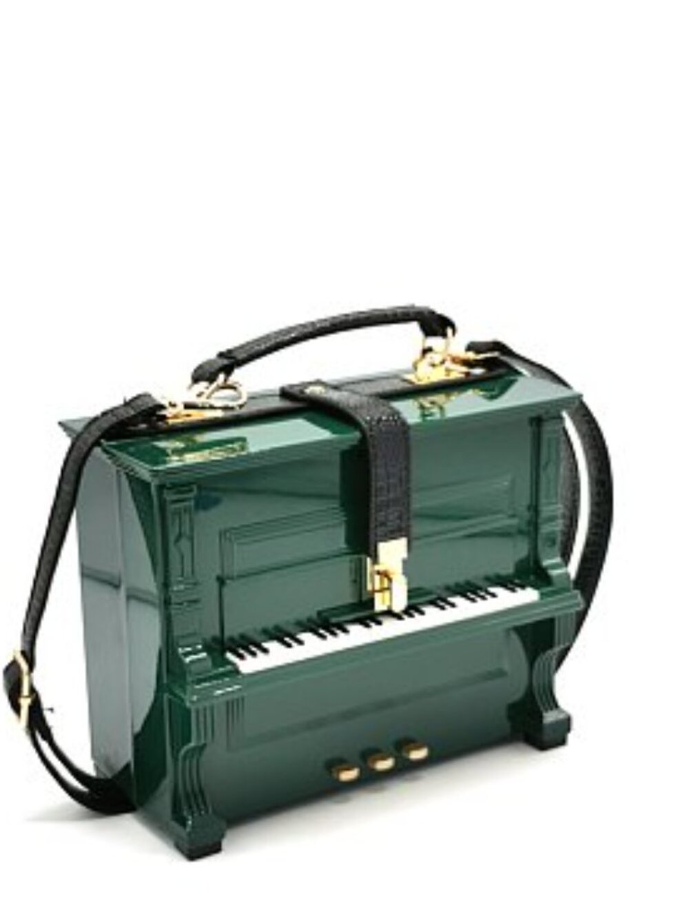 GREEN Women Acrylic Piano Shaped Crossbody Shoulder Bag Handbag Piano Purse